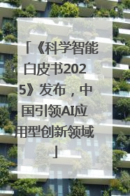 《科学智能白皮书2025》发布，中国引领AI应用型创新领域