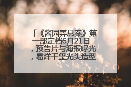 《酱园弄悬案》第一部定档6月21日，预告片与海报曝光，易烊千玺光头造型饰演“周瞎子”