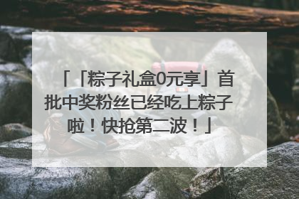 「粽子礼盒0元享」首批中奖粉丝已经吃上粽子啦！快抢第二波！