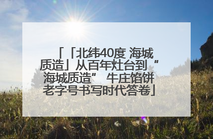 「北纬40度 海城质造」从百年灶台到“海城质造” 牛庄馅饼老字号书写时代答卷