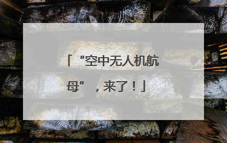 “空中无人机航母”，来了！