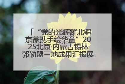 “党的光辉耀北疆 京蒙携手绘华章”2025北京·内蒙古锡林郭勒盟三地成果汇报展系列活动启动