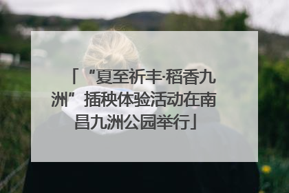 “夏至祈丰·稻香九洲”插秧体验活动在南昌九洲公园举行