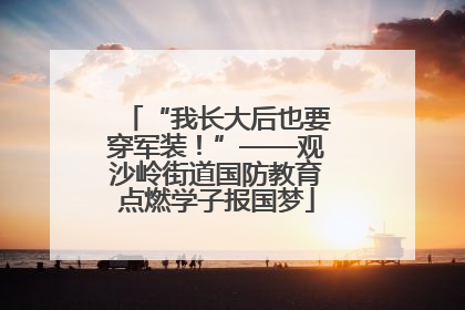“我长大后也要穿军装！”——观沙岭街道国防教育点燃学子报国梦