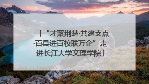“才聚荆楚·共建支点·百县进百校联万企”走进长江大学文理学院