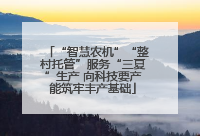 “智慧农机”“整村托管”服务“三夏”生产 向科技要产能筑牢丰产基础