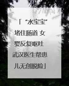 “水宝宝”堵住肠道 女婴反复呕吐 武汉医生帮患儿无创脱险