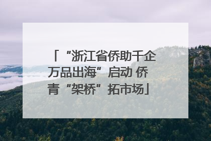 “浙江省侨助千企万品出海”启动 侨青“架桥”拓市场