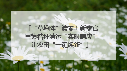 “草垛阵”清零！新泰宫里镇秸秆清运“实时响应”让农田“一键焕新”