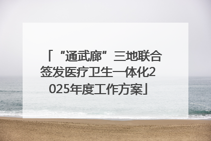 “通武廊”三地联合签发医疗卫生一体化2025年度工作方案