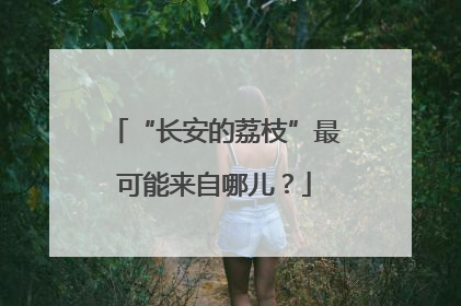 “长安的荔枝”最可能来自哪儿？
