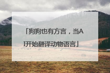 狗狗也有方言，当AI开始翻译动物语言