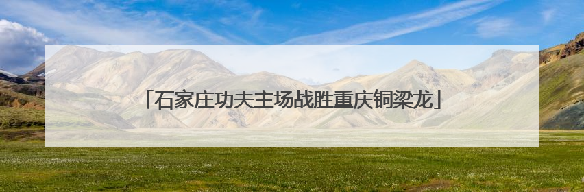 石家庄功夫主场战胜重庆铜梁龙