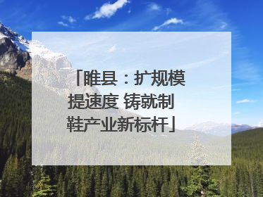 睢县：扩规模提速度 铸就制鞋产业新标杆