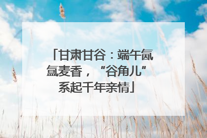 甘肃甘谷：端午氤氲麦香，“谷角儿”系起千年亲情