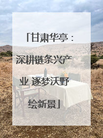 甘肃华亭:深耕链条兴产业 逐梦沃野绘新景