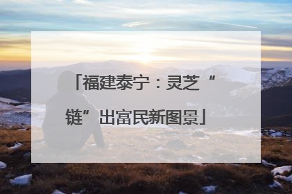 福建泰宁：灵芝“链”出富民新图景