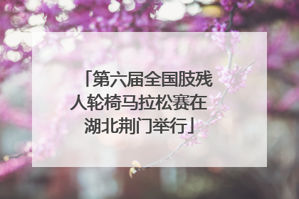 第六届全国肢残人轮椅马拉松赛在湖北荆门举行