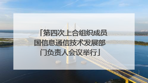 第四次上合组织成员国信息通信技术发展部门负责人会议举行