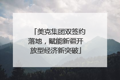 美克集团双签约落地，赋能新疆开放型经济新突破