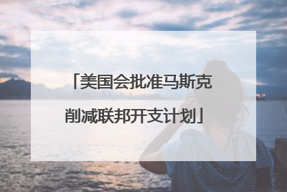 美国会批准马斯克削减联邦开支计划