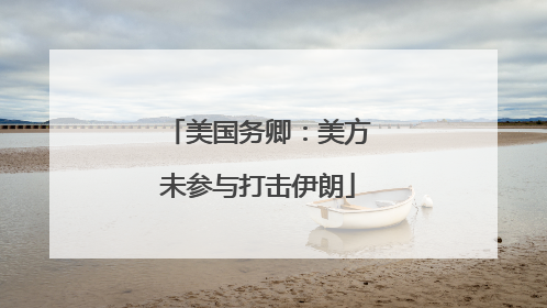 美国务卿：美方未参与打击伊朗