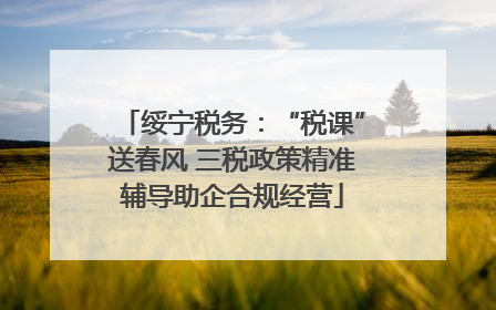 绥宁税务：“税课”送春风 三税政策精准辅导助企合规经营