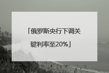 俄罗斯央行下调关键利率至20%