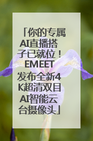 你的专属AI直播搭子已就位！EMEET发布全新4K超清双目AI智能云台摄像头