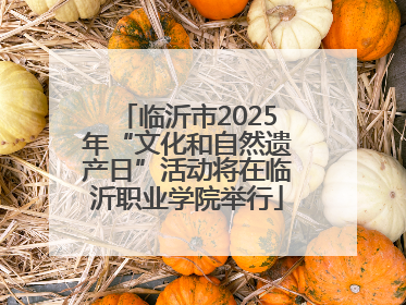 临沂市2025年“文化和自然遗产日”活动将在临沂职业学院举行