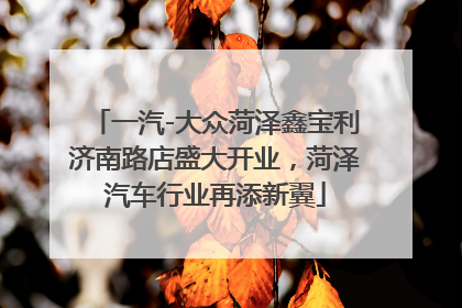 一汽-大众菏泽鑫宝利济南路店盛大开业，菏泽汽车行业再添新翼