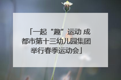 一起“趣”运动 成都市第十三幼儿园集团举行春季运动会