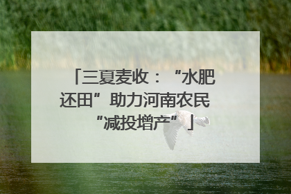 三夏麦收：“水肥还田”助力河南农民“减投增产”