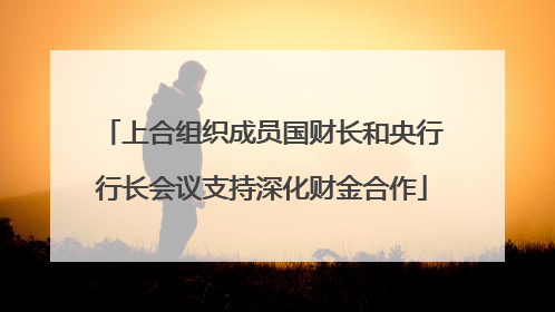 上合组织成员国财长和央行行长会议支持深化财金合作