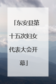 东安县第十五次妇女代表大会开幕