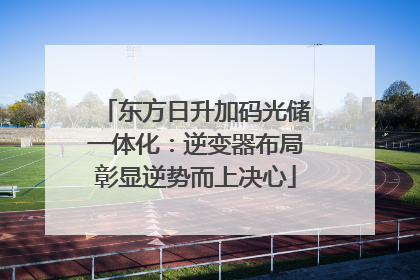 东方日升加码光储一体化：逆变器布局彰显逆势而上决心