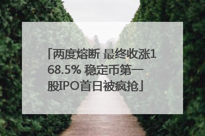两度熔断 最终收涨168.5% 稳定币第一股IPO首日被疯抢