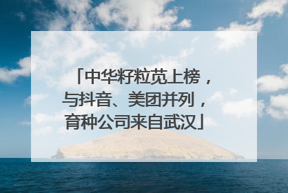 中华籽粒苋上榜，与抖音、美团并列，育种公司来自武汉