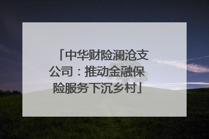 中华财险澜沧支公司：推动金融保险服务下沉乡村