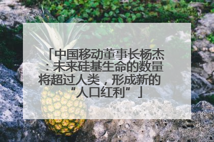 中国移动董事长杨杰：未来硅基生命的数量将超过人类，形成新的“人口红利”