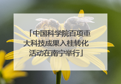 中国科学院百项重大科技成果入桂转化活动在南宁举行