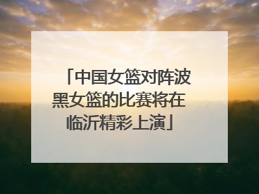 中国女篮对阵波黑女篮的比赛将在临沂精彩上演