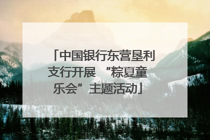 中国银行东营垦利支行开展 “粽夏童乐会”主题活动