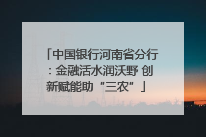 中国银行河南省分行：金融活水润沃野 创新赋能助“三农”