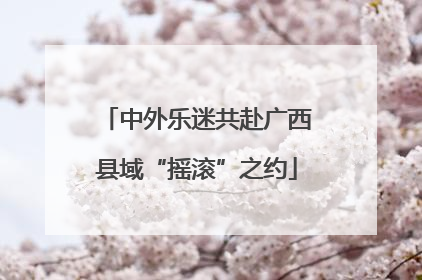 中外乐迷共赴广西县域“摇滚”之约