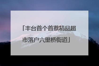 丰台首个首蔡精品超市落户六里桥街道
