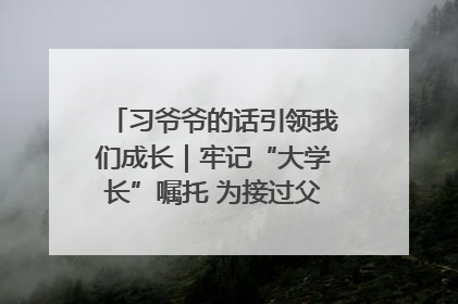习爷爷的话引领我们成长｜牢记“大学长”嘱托 为接过父辈接力棒全力以赴