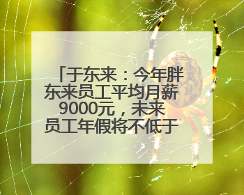 于东来：今年胖东来员工平均月薪9000元，未来员工年假将不低于40天
