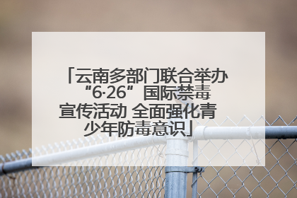 云南多部门联合举办“6·26”国际禁毒宣传活动 全面强化青少年防毒意识