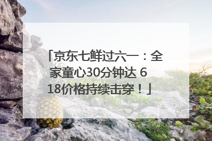 京东七鲜过六一：全家童心30分钟达 618价格持续击穿！